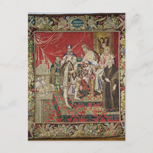 Die Abdankung Charles V Postkarte (Vorderseite)