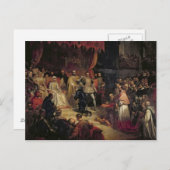 Die Abdankung von Charles V. 1841 Postkarte (Vorne/Hinten)