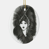 Die Abenddame Keramik Ornament (Rechts)