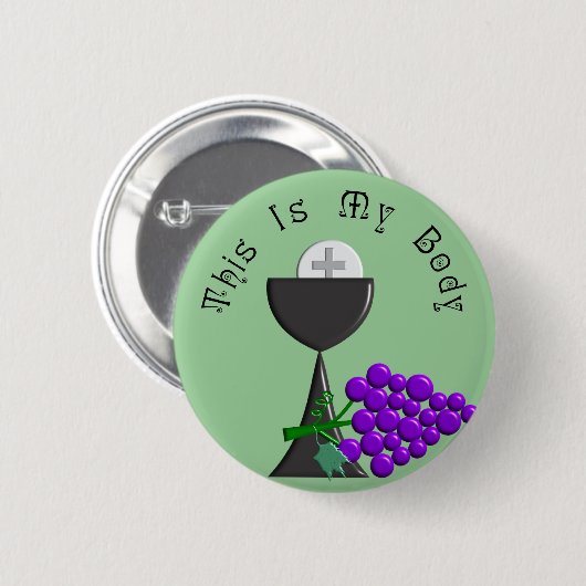 Die Abendmahl-Chalice-u. Button (Vorne & Hinten)