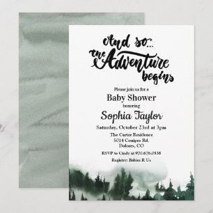 Die Abenteuer Beginnen Baby Shower Einladung