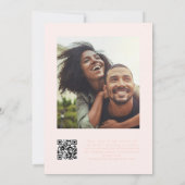 Die Abenteuer Beginnen Minimal Hochzeit Pfirsich Einladung (Rückseite)