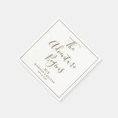 Die Abenteuer beginnen minimal | Hochzeitsserviet Serviette (Ecke)