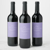 Die Abenteuer Beginnen Violette Hochzeit Weinetikett (Flaschen)