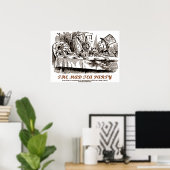 Die Abenteuer des Mad Tea Party Alice im Wunderlan Poster (Heimbüro)