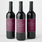 Die Abenteuer Hochzeit Cranberry Weinetikett (Flaschen)