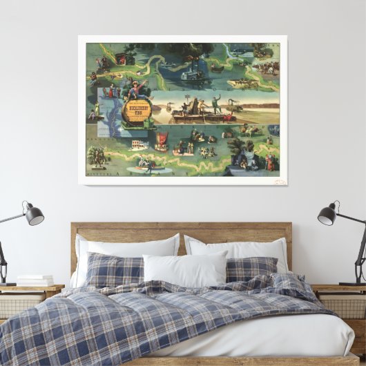 Die Abenteuer von Huckleberry Finn Leinwanddruck (Insitu (Schlafzimmer))