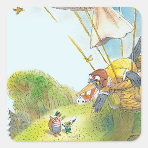 Die Abenteuer von Ted, von Ed und von Caroll Quadratischer Aufkleber