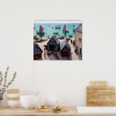 Die Abfahrt der Boote, Étretat Poster (Küche)