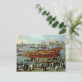 Die Abfahrt der Bucentaur Postkarte (Stehend Vorderseite)