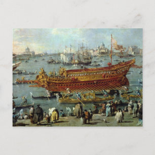 Die Abfahrt der Bucentaur Postkarte