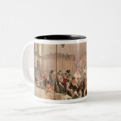 Die Abfahrt der Freiwilligen 1792 Zweifarbige Tasse (Vorderseite Links)