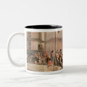 Die Abfahrt der Freiwilligen 1792 Zweifarbige Tasse (Links)