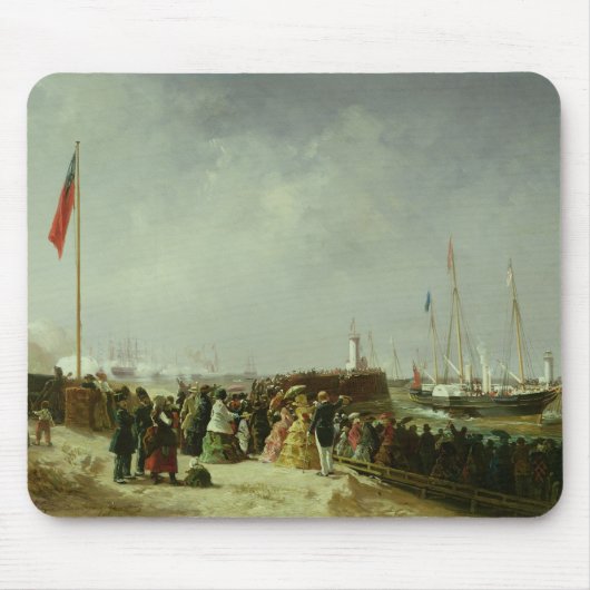 Die Abfahrt des Dampf-Pakets in Boulogne Mousepad (Vorne)