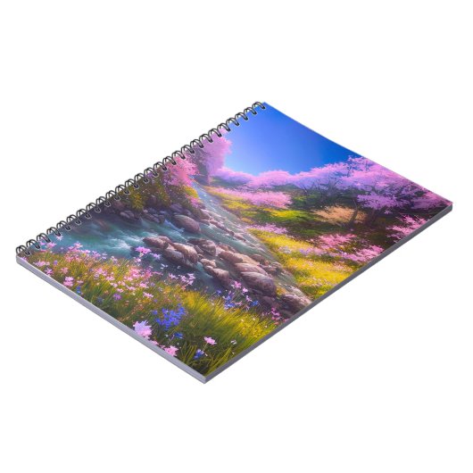 Die Abfahrt des Streams durch den Cherry-Blossom-B Notizblock (Linke Seite)