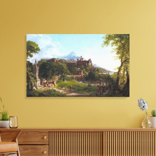 Die Abfahrt durch ThomasCole Leinwanddruck (Insitu (Wohnzimmer))