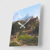 Die Abfahrt durch ThomasCole Quadratische Wanduhr (Winkel)