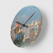 Die Abfahrt von Aeneas Runde Wanduhr (Winkel)