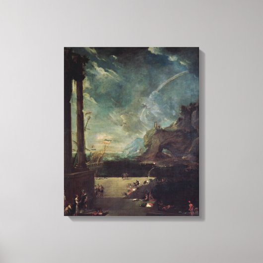 Die Abfahrt von Aeneas von Carthage Leinwanddruck (Vorderseite)