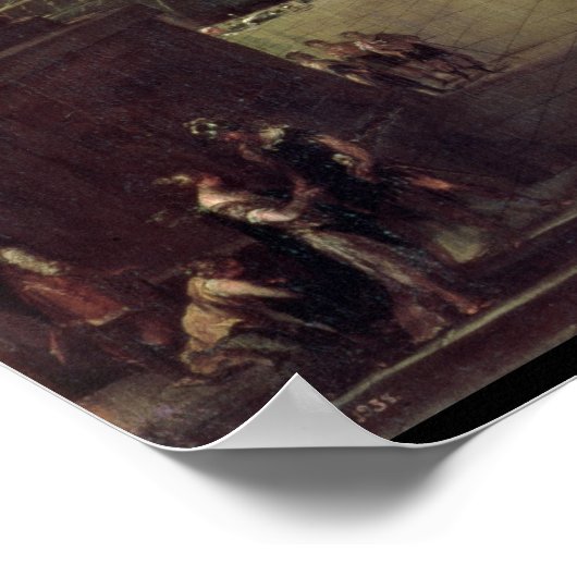 Die Abfahrt von Aeneas von Carthage Poster (Ecke)