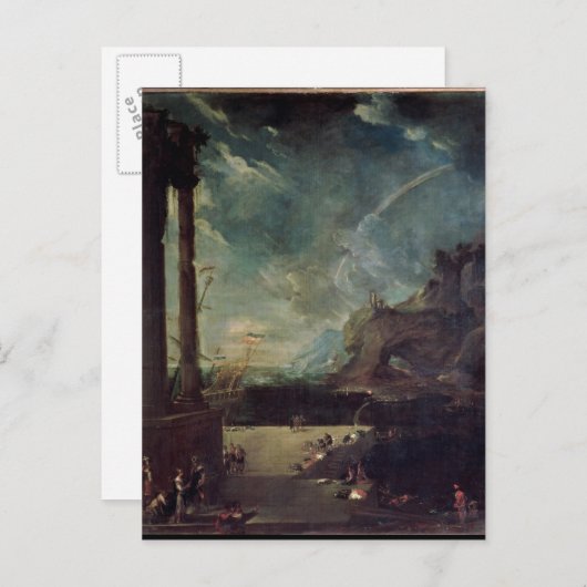 Die Abfahrt von Aeneas von Carthage Postkarte (Vorne/Hinten)