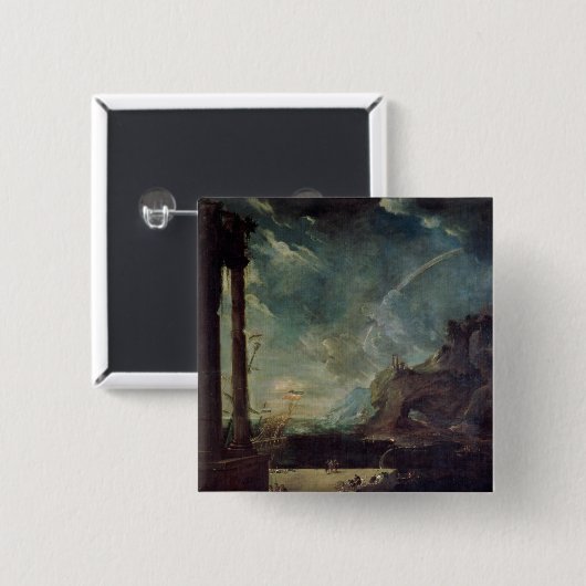 Die Abfahrt von Aeneas von Karthago Button (Vorne & Hinten)