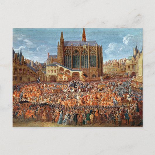 Die Abfahrt von Louis XV Postkarte (Vorderseite)