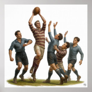Die Abgrenzung - Vintage Rugby Print Poster