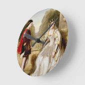 Die Ablehnung (Öl auf Leinwand) Runde Wanduhr (Winkel)