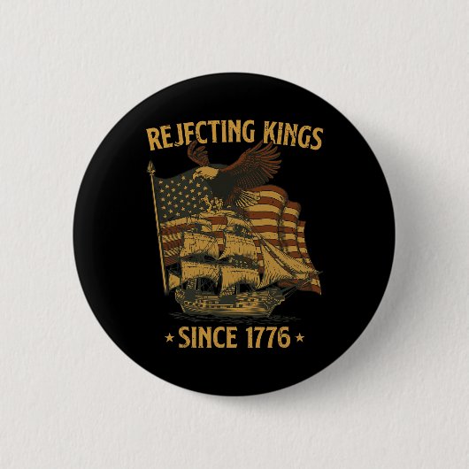 Die Ablehnung von Königen seit 1776 Byld Eagle Pat Button (Vorderseite)