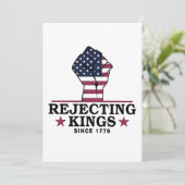 Die Ablehnung von Königen seit dem 4. Juli 1776 Einladung (Stehend Vorderseite)