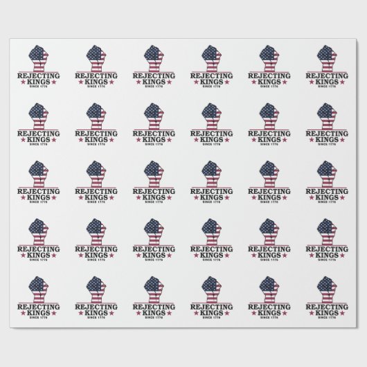 Die Ablehnung von Königen seit dem 4. Juli 1776 Geschenkpapier (Flach)