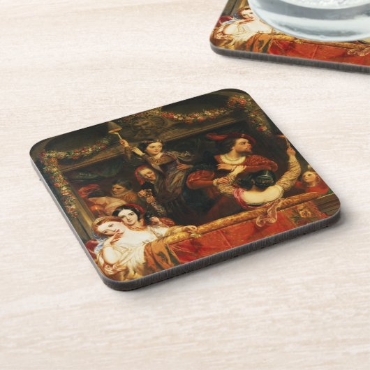 Die Ablenkung des Moccoletti - das letzte Untersetzer (Linke Seite)