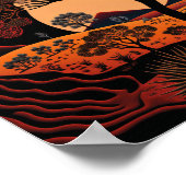 Die aborigine-Kunst Inspiriert Landschaft, Punkart Poster (Ecke)