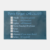 Die Abreise-Checkliste Fußmatte (Vorderseite)