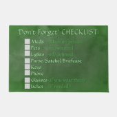 Die Abreise-Checkliste Fußmatte (Vorderseite)