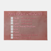 Die Abreise-Checkliste Fußmatte (Vorderseite)