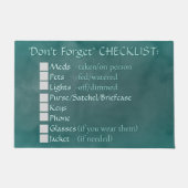 Die Abreise-Checkliste Fußmatte (Vorderseite)