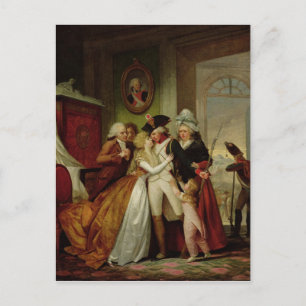 Die Abreise der Freiwilligen Postkarte