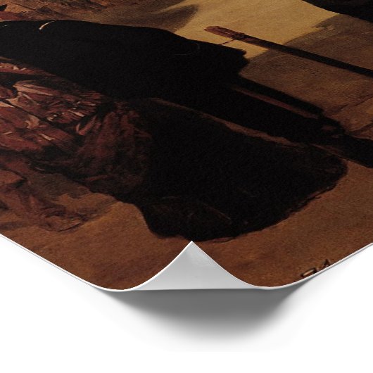 Die Abreise von Leon Michel Gambetta Poster (Ecke)