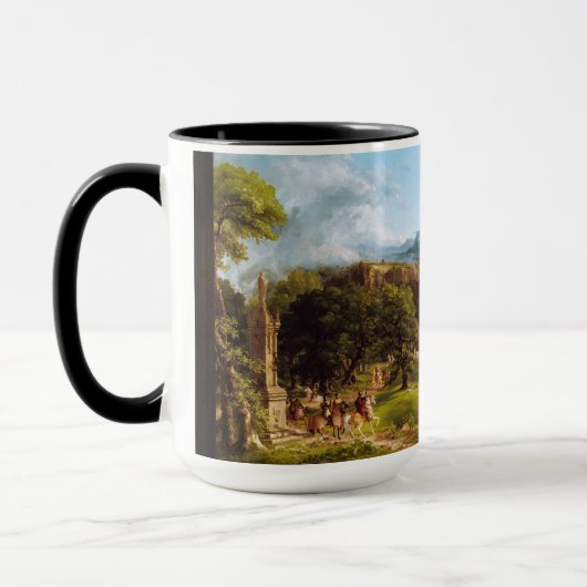 Die Abreise von Thomas Cole Tasse (Links)