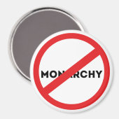 Die Abschaffung der Monarchie Magnet (Vorderseite/Rückseite)
