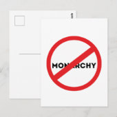 Die Abschaffung der Monarchie Postkarte (Vorne/Hinten)