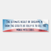 Die Abschirmung täuscht (Spencer) Autoaufkleber (Vorne)