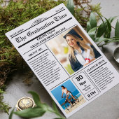 Die Abschluss News! Druckfähige Zeitung Keepake Einladung