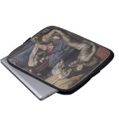 Die Absetzung (Öl auf Leinwand) Laptopschutzhülle (Vorne Knopf)