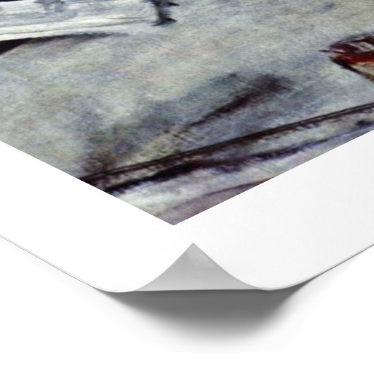 Die Absinthe von Edgar Degas Poster (Ecke)