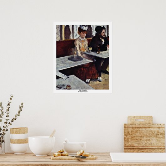 Die Absinthe von Edgar Degas Poster (Küche)