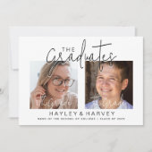 Die Absolventen | 2 Partei für den doppelten Absch Einladung (Vorderseite)