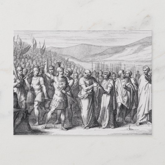 Die Abspaltung des Volkes in den Mons Sacer Postkarte (Vorderseite)